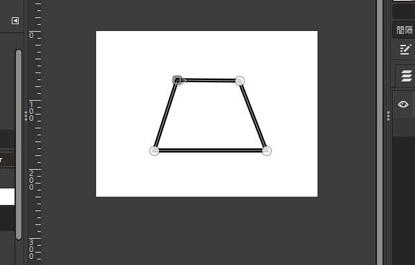 6. 台形がキャンバス上に画像として出現する